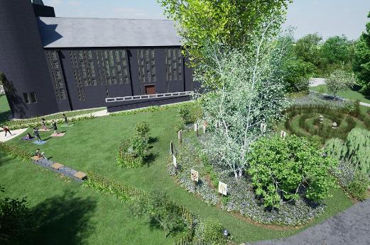 Artists impression of Peace Garden